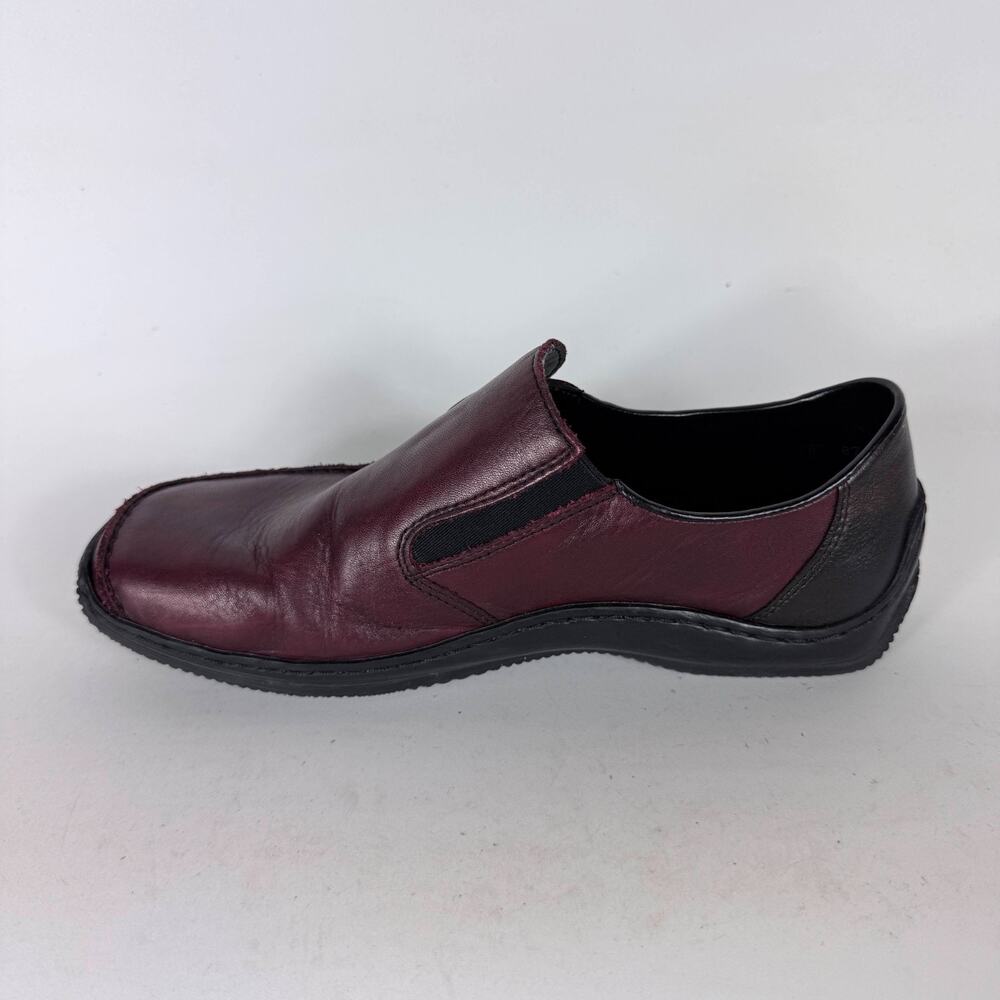 Rieker Celia 59 Loafers Women’s 7.5 Burgundy Leather Comfort Slip On Moccasin - Picture 6 of 10